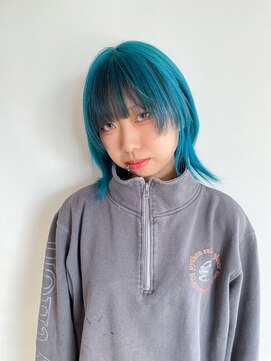 ニュート(Neut ) 恐竜カラー/前髪ブラック/ケアブリーチハイトーンデザインカラー