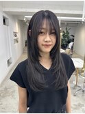 透けるカラーとレイヤーカット!