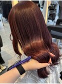 艶髪/レイヤー/ベリーブラウン