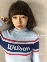 アン センター南(un)&nbsp;楽ボブにイメチェン! 小顔前髪で可愛く【センター南髪質改善】