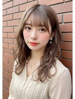 フルショウ 小牧(FURUSHO)&nbsp;レイヤーカット大人可愛い愛されシースルーバングマロンベージュ