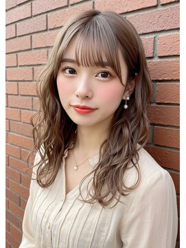 フルショウ 小牧(FURUSHO) レイヤーカット大人可愛い愛されシースルーバングマロンベージュ