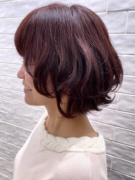 ステアケース 武蔵小杉店(stair:case) 大人ショートボブ/パーマショート/白髪ぼかしハイライト武蔵小杉