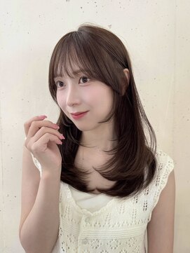 ヘアラウンジ ビーチ 青山 外苑前(hair lounge BEACH) ミディアムレイヤーアッシュベージュカラー