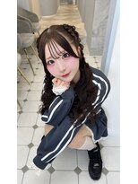 リルミー ミュエナ 大須 矢場町(Lilme myuena)&nbsp;着物ヘア/ダークアッシュ/ミディアムレイヤーカット/名古屋