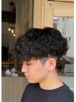 エッジ(EDGE)&nbsp;大分メンズ刈り上げマッシュ波巻きスパイラルパーマスタイル