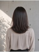 くびれボブ/ミディアム/アッシュブラウン