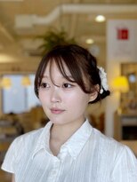 リグ ヘアアンドデザイン(LiG hair&design)&nbsp;花火大会や夏祭りに♪リボンが映えるヘアアレンジ