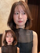 ロンド 銀座(Lond)&nbsp;☆春日☆縮毛矯正ミルクブラウンダウンバングダークパープル114