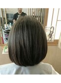 人気透明感UPのグレーアッシュボブ♪♪