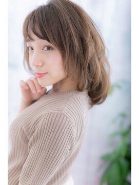 ミック ヘアアンドビューティー 大山店(miq  Hair&Beauty) 透け感シアーベージュ☆ワンカールレイヤーボブディa