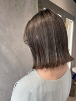ゼスト クレス(ZEST Cres)&nbsp;【cres奈佳子】オリーブグレージュ×切りっぱなしボブ