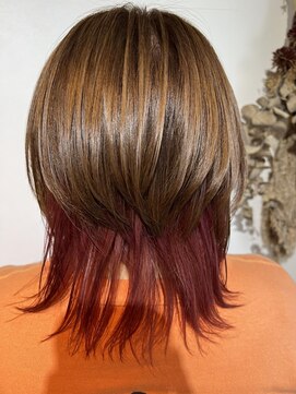 ヘアドゥーレディバグ 大和八木店(HAIR DO LADY BUG) インナカラー×ｐｉｎｋ