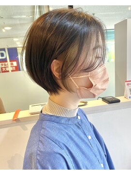 ヨファ ヘアー(YOFA hair) 似合わせカット ショートボブ×イヤリングカラー