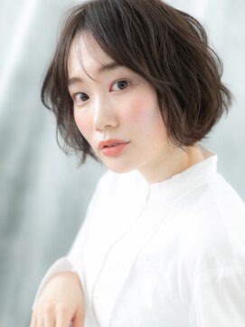 ドクターズサロン LAB 小山店 ゆるふわパーマ小顔くすみカラーマッシュボブb小山20代30代40代