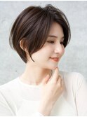 前髪なし大人ショートボブ20代30代40代【AIN.表参道】川原大地