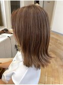 ハイライト ベージュカラー ボブ 横浜