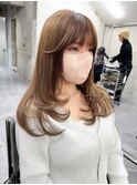 レイヤーカットインナーカラーイヤリングカラー色落ち綺麗表参道