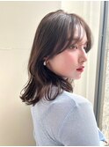 ブリーチなしアッシュベージュ 透明感カラー ブルベ夏ヘアカラー