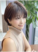 ◎大人ショートボブ丸みショートカットマッシュショート前髪あり