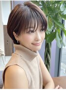◎大人ショートボブ丸みショートカットマッシュショート前髪あり