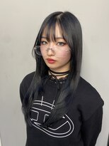 layer styleにブルーブラックで髪質改善