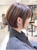 【 Ｉ. 】30代からの襟足すっきり前下がりショートボブ　川口