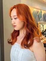 ロア 福岡天神本店(LORE)&nbsp;ダブルカラーミルクティーベージュカラーケアブリーチ韓国ボブ