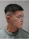 MEN'S/ハイフェード×クロップスタイル/短髪/黒髪