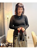 アール(ar) *wavy perm × dark red color*