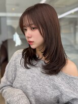 ソラ 広尾店(SORA)&nbsp;ミディアムレイヤー/顔周りカット/内巻き