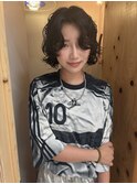 ボブ透け感パーマ