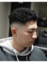 メッツ 原宿(METS) MEN'S/極道パーマ×スキンフェード/短髪/黒髪