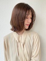 カバーヘア ブリス 川口(COVER HAIR bliss)&nbsp;くびれボブ/ミルクティーベージュ/春カラーブリーチなしp川口
