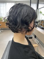 ユノ(juno) 【中目黒】黒髪ショートボブパーマ☆ウェーブパーマ大人ショート