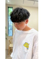 シフト(SHEEFT) 波巻きパーママッシュ韓国黒髪ニュアンスパーマメンズカット