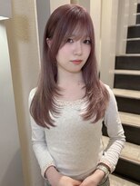 ニューヨークニューヨーク 三宮店(NYNY) ピンクベージュ/レイヤーカット/ミディアムレイヤー