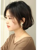 大人可愛い 2way耳掛け ショートボブ