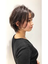 ネイロ 錦糸町(NeiRo) オフィスヘアエアリーミディショートパーマ黒髪カタログ