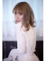 ミルクティーベージュ×シフォンミディ　K