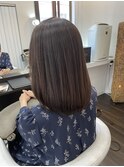 髪質改善・ポイントエアーストレート 艶カラー