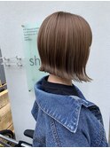 20代30代40代/前下がりボブ/大人かわいい/ハイトーンカラー