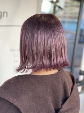 ルミ 高崎駅店(Lumi) 外ハネボブのラベンダーバレイヤージュ【高崎/高崎駅/Lumi高崎】