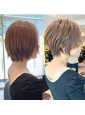前下がりショート/前髪/絶壁解消/小顔効果/30代/40代【橋本】