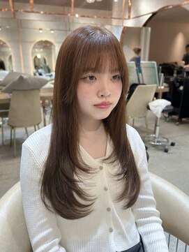 ロンド エスポワール 錦糸町(Lond espoir) デザインカラーレイヤーカットウェットヘアオリーブベージュ