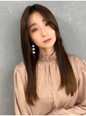 大人ロング×イルミナ透明感ブラウン