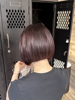 ヲタク(wotaku.)&nbsp;赤髪ボブボルドーカラーワインレッドカシスカラーワンカラー艶髪