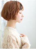 武蔵小杉/髪質改善/チェリーブラウン♪丸みショートボブc