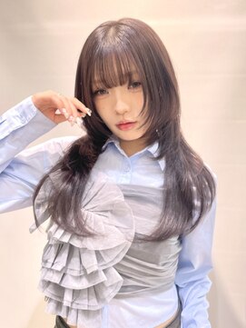 ロンド レグリーズ 立川(Lond leglise) ミニウルフ黒染め髪質改善縮毛矯正酸性ストレートレイヤー/立川