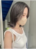 ダブルカラーハイトーングレージュミディアムレイヤー